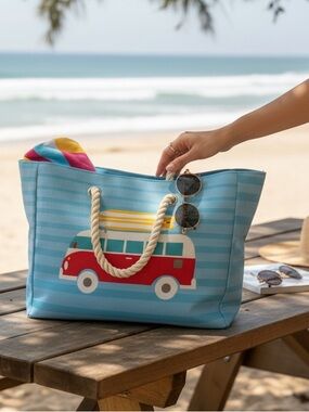 Brisa VW Collection VWT 1 Bus Canvas shopping Bag